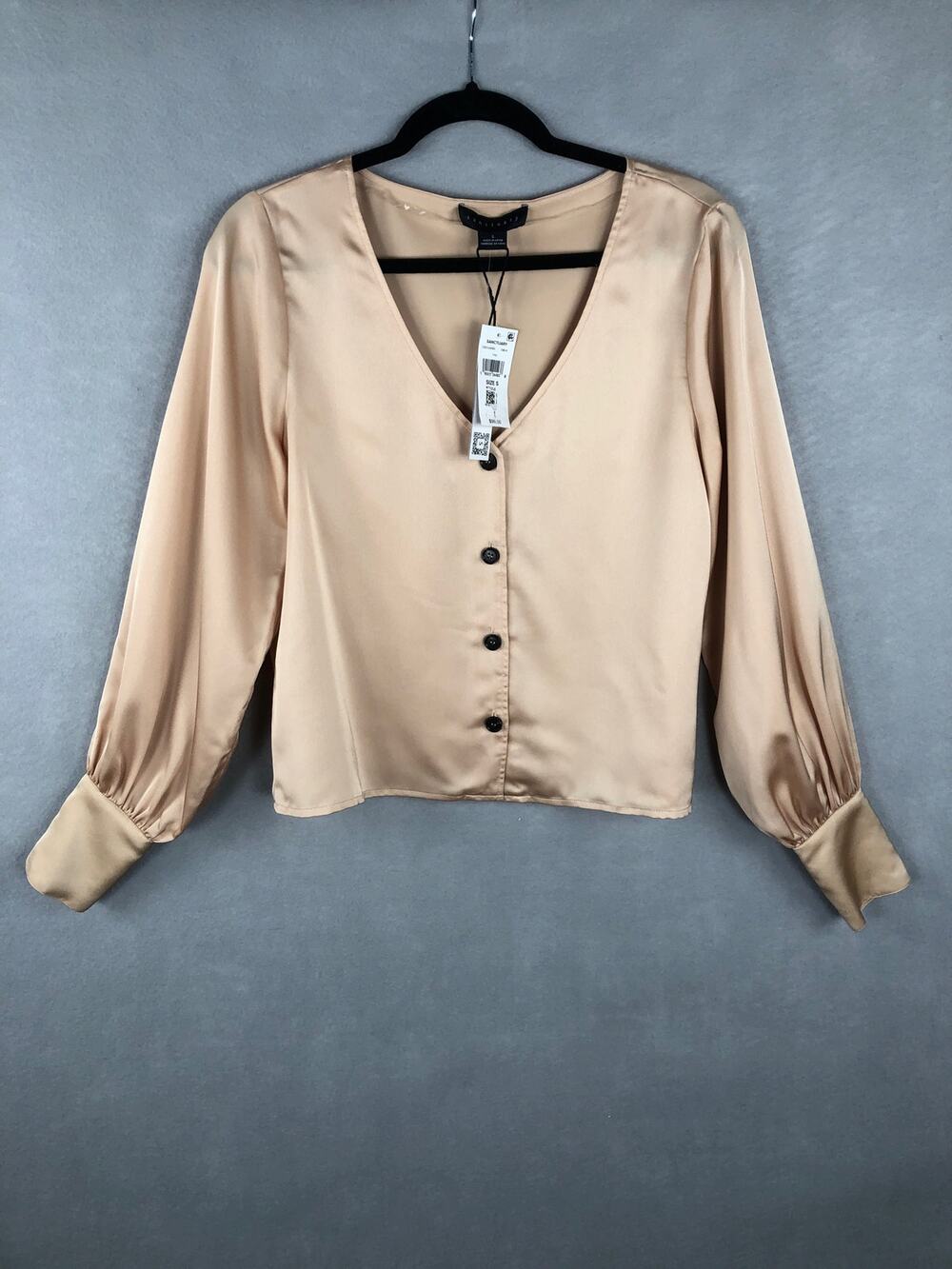 Sanctuary Extended Cuff Top Gold Women's Size Small NEW